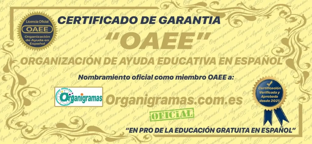 Certificado Oficial OAEE de Aprobación a organigramas.com.es