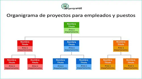 Modelo 49 Proyectos Empresariales - Plantillas de Organigramas por Departamento - Descarga GRATIS (Formato PPTX) | Sitio web oficial: organigramas.com.es