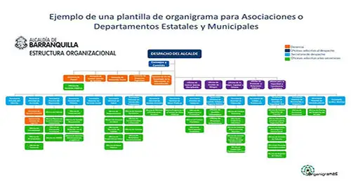 Modelo 55 - Asociación (Gubernamental, estatal o particular) - Plantillas de Organigramas por Departamento - Descarga GRATIS (Formato PPTX) | Sitio web oficial: organigramas.com.es