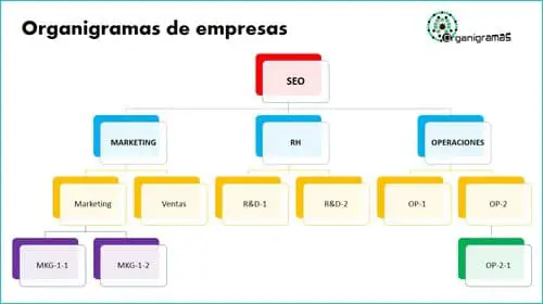 Modelo 6 - Plantillas de ORGANIGRAMAS para empresas - Descarga GRATIS (Formato PPTX) | Sitio web oficial: organigramas.com.es