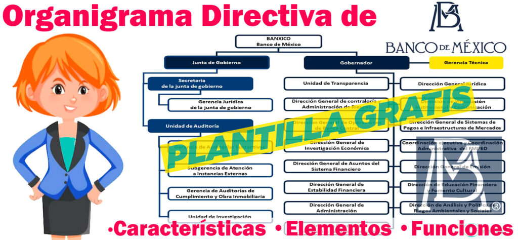 Organigrama General de BANXICO: Banco de México - Características, Elementos y Funciones - Incluye Plantilla Gratis | Sitio Web Oficial organigramas.com.es